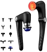 JOYSUWERUN Massage Gun with 10 Replacement Heads, Massage Gun with Heat, Back Massager for Pain R...