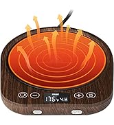 PUSEE Candle Mug Warmer Electric,Auto On/Off Gravity-Induction Coffee Mug Warmer with 9 Temp Sett...