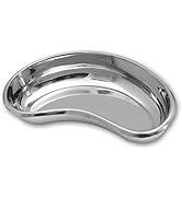 Surgical Kidney Dish Curved Shape 10" Dish Basin Stainless Steel Tray for Medical, Dentistry, Vet...