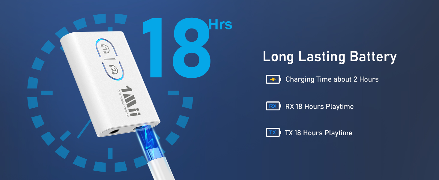 bluetooth transmitter with long battery life