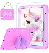 TOMORRY for iPad Pro 11 Inch Case 2024 (M4,5th Gen) with Tempered Glass Screen Protector,Unicorn ...