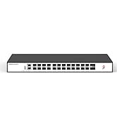 XikeStor L3 Managed Network Switch 24*10G Ports and 2*100G QSFP+ Port and 2 Console Port Enterpri...