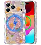 EYZUTAK Case for iPhone 17 Pro Max, [Compatible with MagSafe] Colorful Oil Painting Flower Glossy...