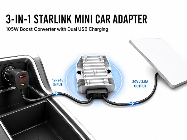 car cigarette lighter adapter for starlink mini