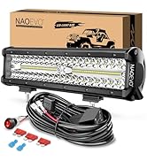NAOEVO 12 Inch LED Light Bar, 300W 30000LM LED Offroad/Driving/Fog Lights LED Bar with Wiring Har...