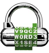 Master Lock 1534D Locker Lock Set Your Own Word Combination Padlock, 1 Pack, Assorted colors