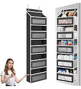 YIHAOSSING Over The Door Organizer Storage,5 Shelf Hanging Door Organizer with 5 Large Capacity P...