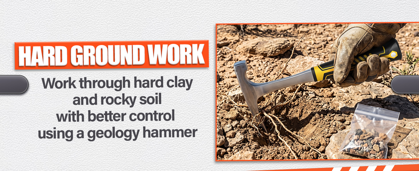 geology hammer hard ground gunsmith clay rocky soil digging pick control tool