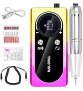 Electric 45000RPM Nail Drill Machine Rechargeable Portable Nail File Electric DIY Nail Drill Kit ...