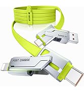 [Newly Upgraded] SHEZI 4-IN-1 USB C Cable 60W 5FT Lightning Cable Fast Charging Flat Soft Thick S...