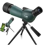 CLAVOLO HD Spotting Scope 20-60X60mm with Tripod, Phone Adapter &amp; Carrying Bag, BAK4 Prism FMC Le...