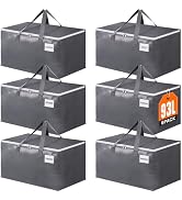 BlissTotes Large Moving Bags, Storage Bags, 93L-6 Pack | Moving Bags with Zipper, Handles Moving ...