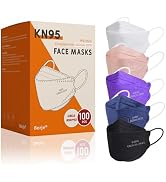 Borje KN95 Face Masks, 100 Pcs Disposable Face Masks, Filter Protection Against PM2.5 from Fire S...