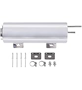 FGJQEFG 3 x 9 Inches Universal Radiator Coolant Overflow Puke Tank Bottle Catch Can Polished Stai...