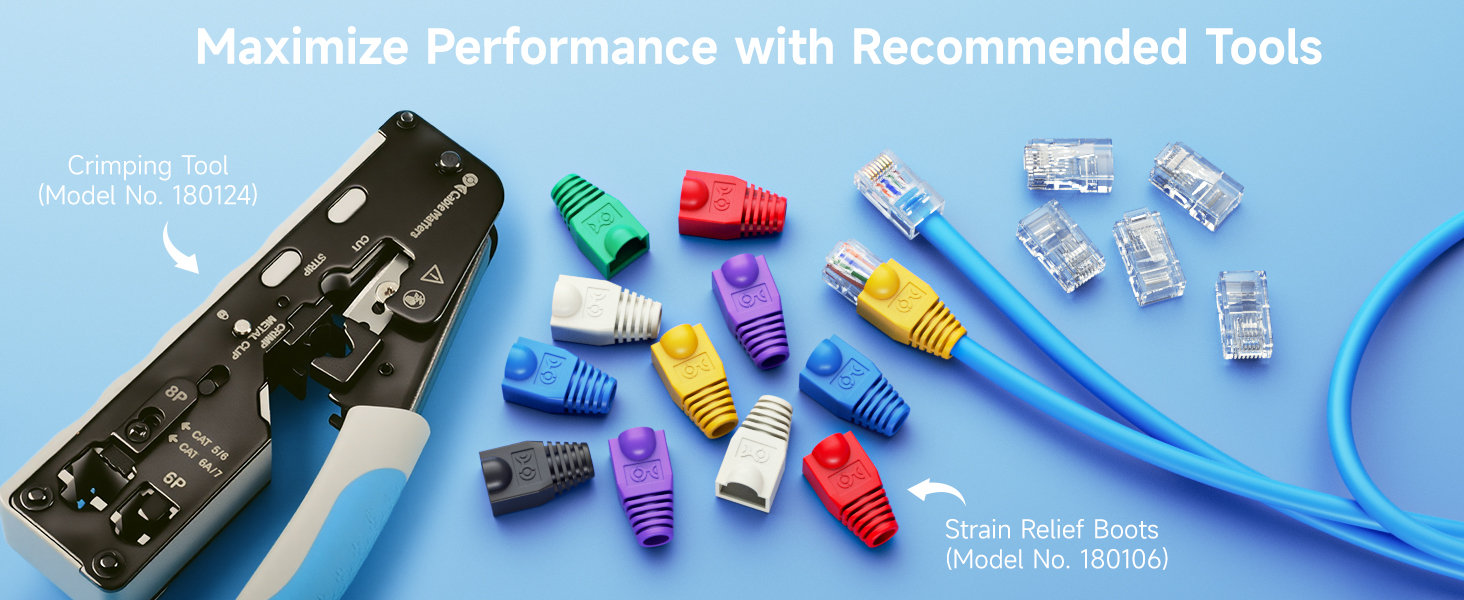 Premium 100-Pack Cat 6 RJ45 Connectors