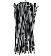 HS 14 Inch Plastic Wire Zip Ties UV Resistant for Fencing Camping Outdoor Purpose 100pcs,50 LBS S...