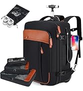 Lumesner Carry on Travel Backpacks, Extra Large 40L Flight Approved Rolling Backpack for Men &amp; Wo...