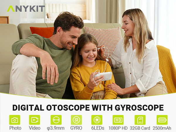  Digital Otoscope with Gyroscope