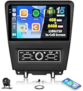 SIXTOP 4G+64G Android Car Stereo for Ford Mustang 2010-2014 Wireless CarPlay Android Auto, 10.1" ...