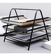 M&amp;G 3 Pack Paper Letter Tray Desk Organizer, Stackable Desk File Document Organizer Rack for Home...