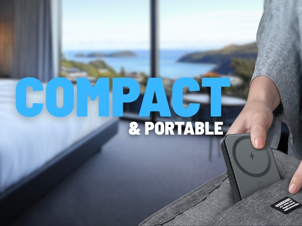 compact portable wireless charger power bank