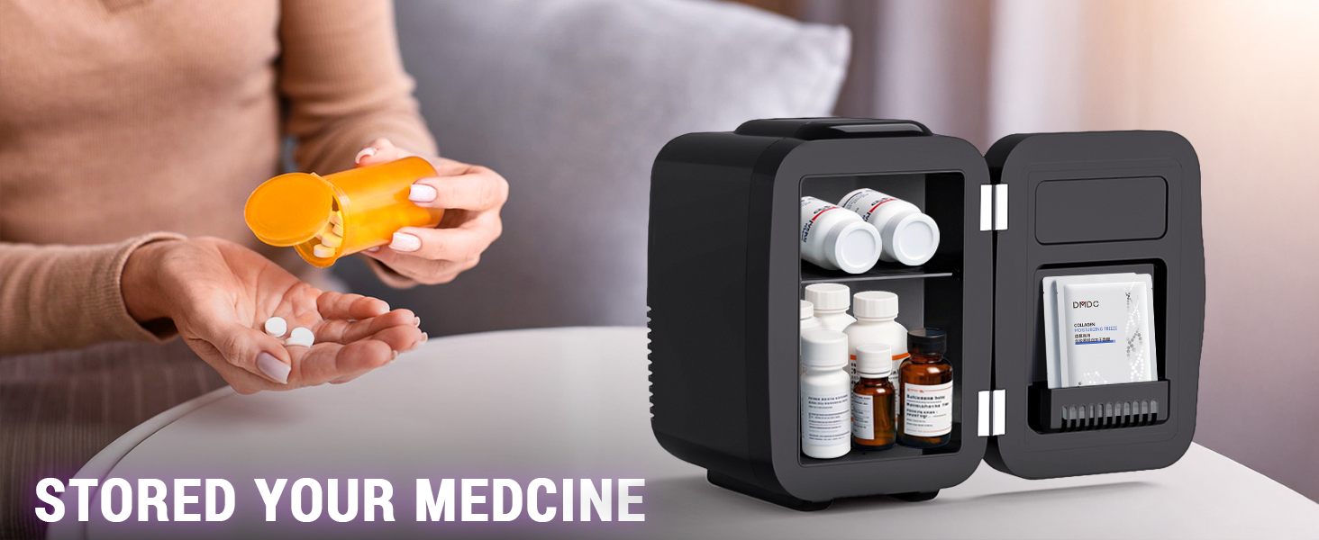 Mini Fridge Small Refrigerator Portable Thermoelectric Cooler and Warmer Fridge