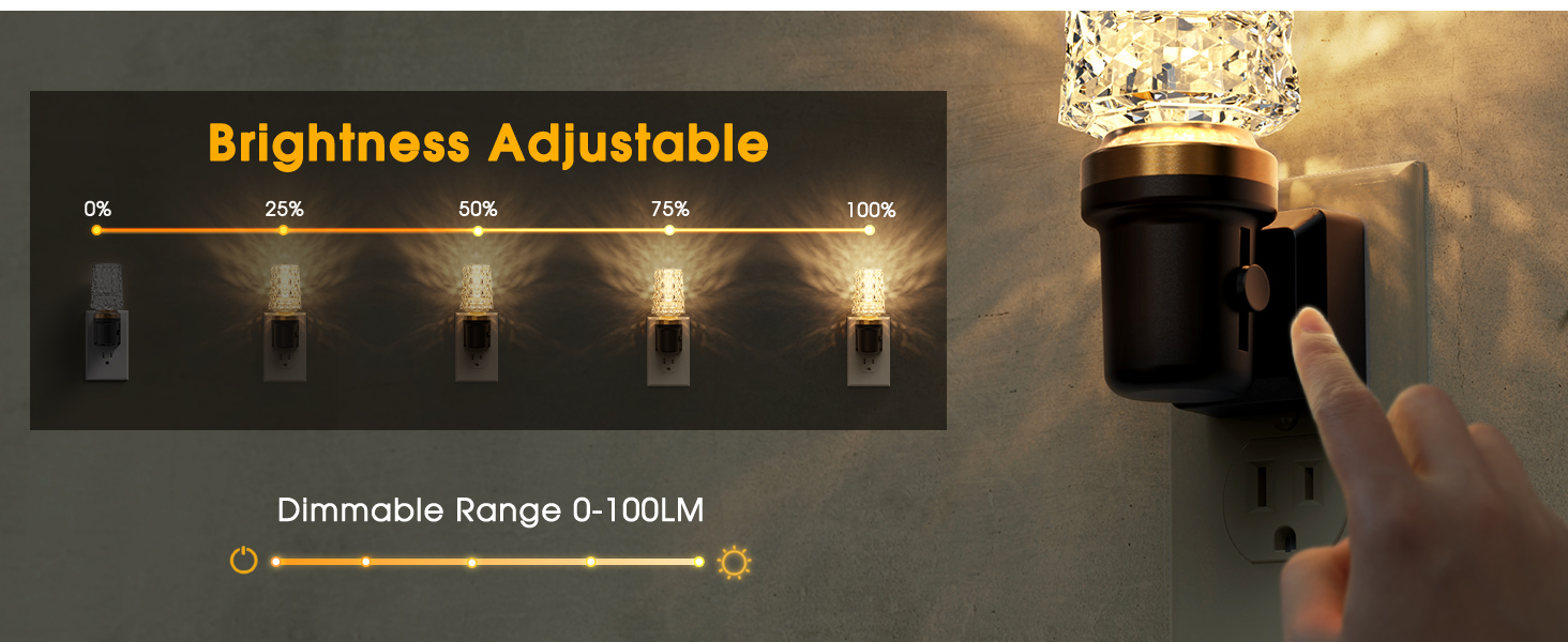 Dimmable Night Lights Plug into Wall