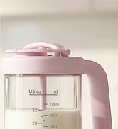 Borosilicate Glass Formula Mixing Pitcher – 32oz True Mixing Capacity, Time Dial for Freshness Tr...