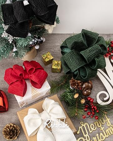 Crinkled Velvet Wired Ribbon