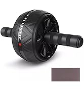 Ab Roller Wheel and Knee Mat, Abs Workout Equipment for Abdominal &amp; Core Strength Training, Home ...