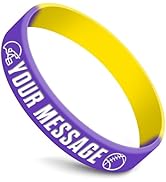 KUCLIN 50/100/200Pcs Custom Silicone Wristbands Personalized Rubber Bracelets for Motivation, Eve...