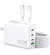 100W USB C Charger GaN 4 Port Type C Charging Station Hub Block Wall Charger Power Strip Adapter ...