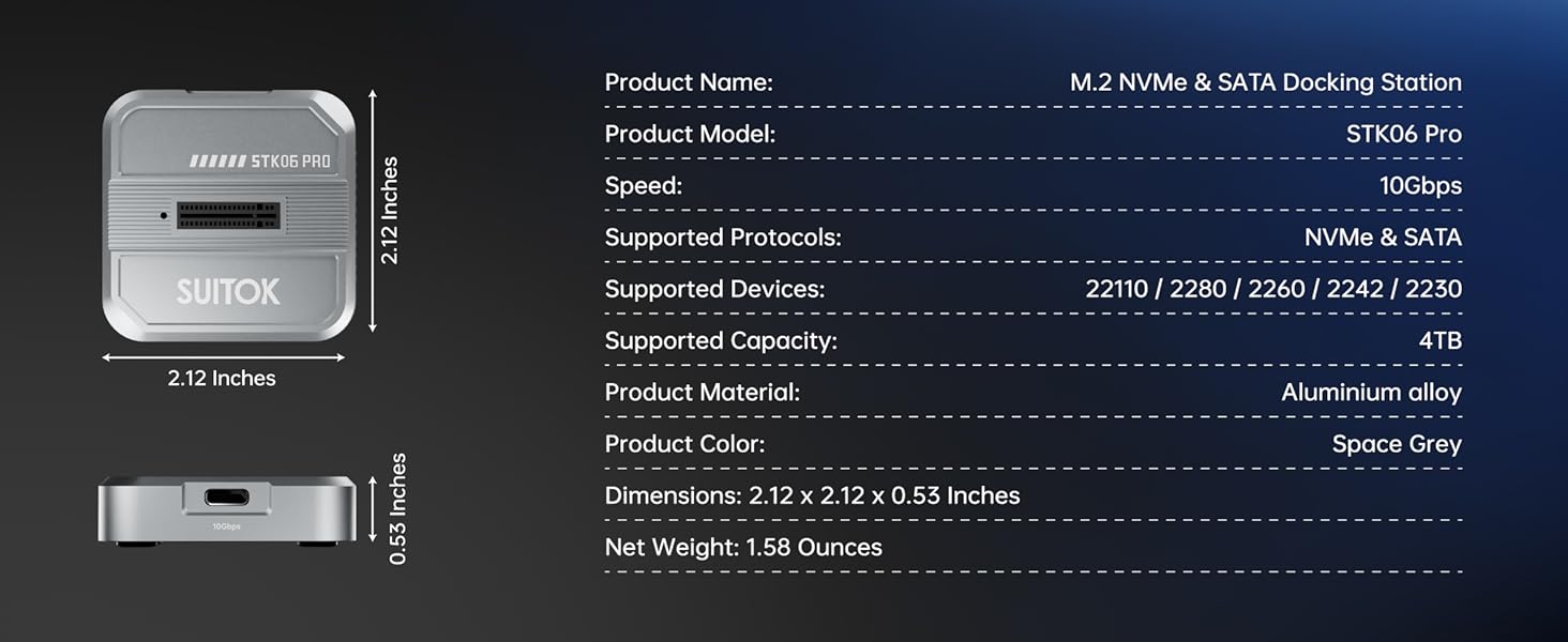 Ultra-portable M2 usb adapter weighing only 1.58oz for tech engineers and travel.