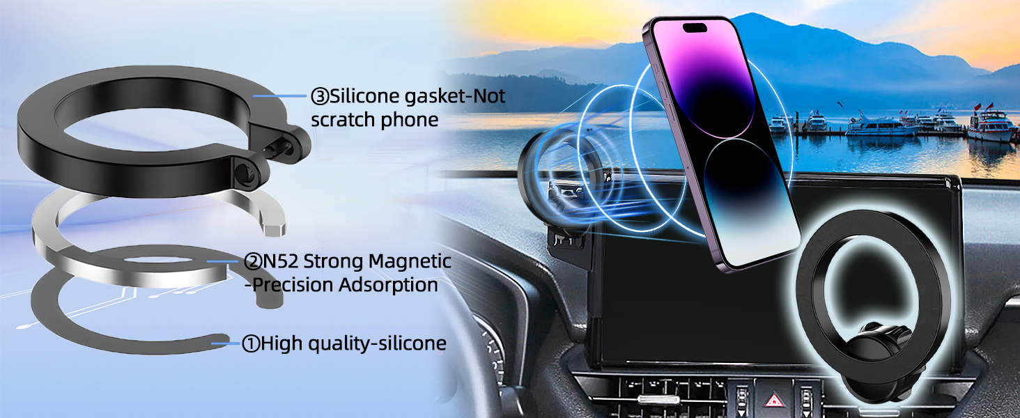 Toyota RAV4 2019-2025 Phone Holder With Magsafe