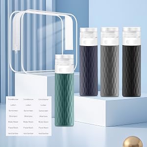 travel size toiletries bottles