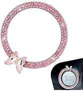 YAWUROU Car Push Start Button Decoration Ring, Crystal Butterfly Automotive Engine Button Cover R...