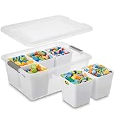 MACOPRO 17 QT Clear Storage Bins with Lids Plastic Box Multipurpose Stackable Storage Containers ...