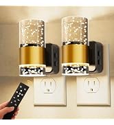 L LOHAS LED Night Light,[2-PACK] Dimmable Night Lights Plug into Wall with Remote Control, RGB Co...