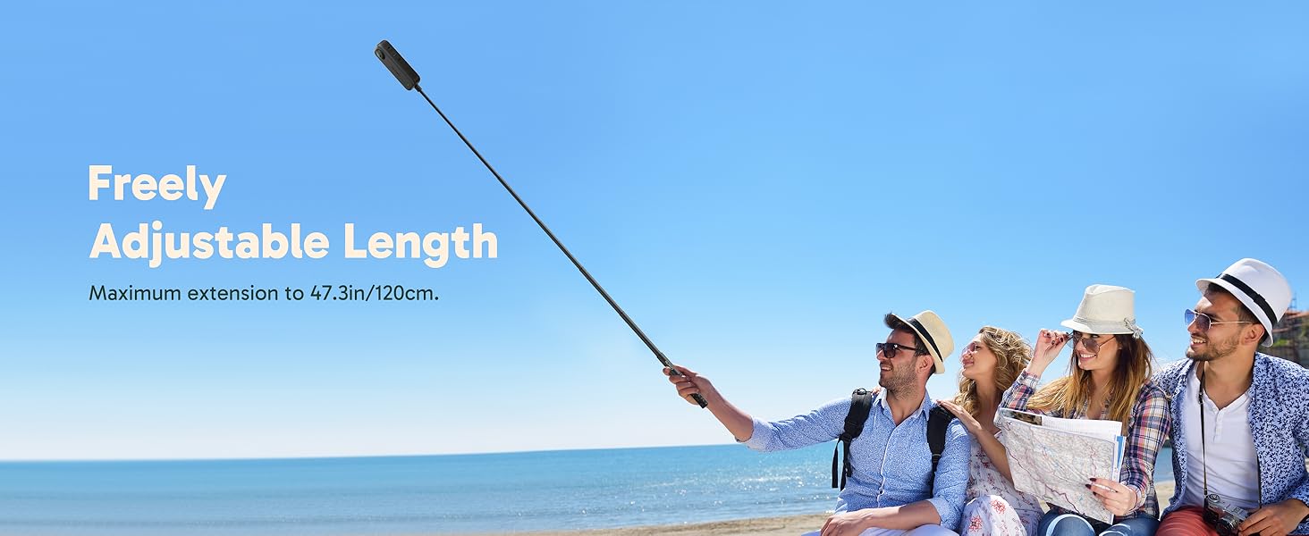 AKASO 120cm Invisible Selfie Stick for 360 Action Camera