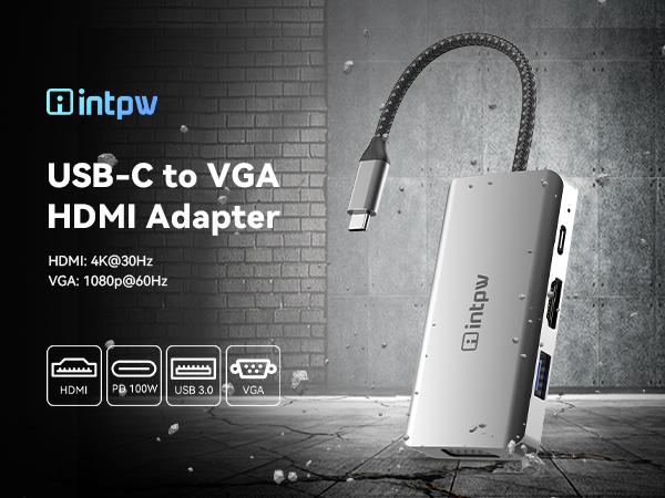 USB C HDMI VGA Adapter