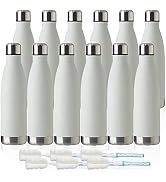 MEWAY 17oz Sport Water Bottle 12 Pack Vacuum Insulated Stainless Steel Sport Water Bottle Leak-Pr...