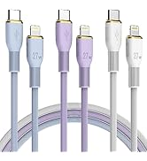USB c to Lightning Cable 6ft 3Pack Apple MFi Certified Fast iPhone Charger USB C Tangle Free Type...