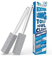 [2 Pack] Pumice Stone for Toilet Cleaning, Pumice Cleaning Stone Toilet Bowl with Extra Long Hand...