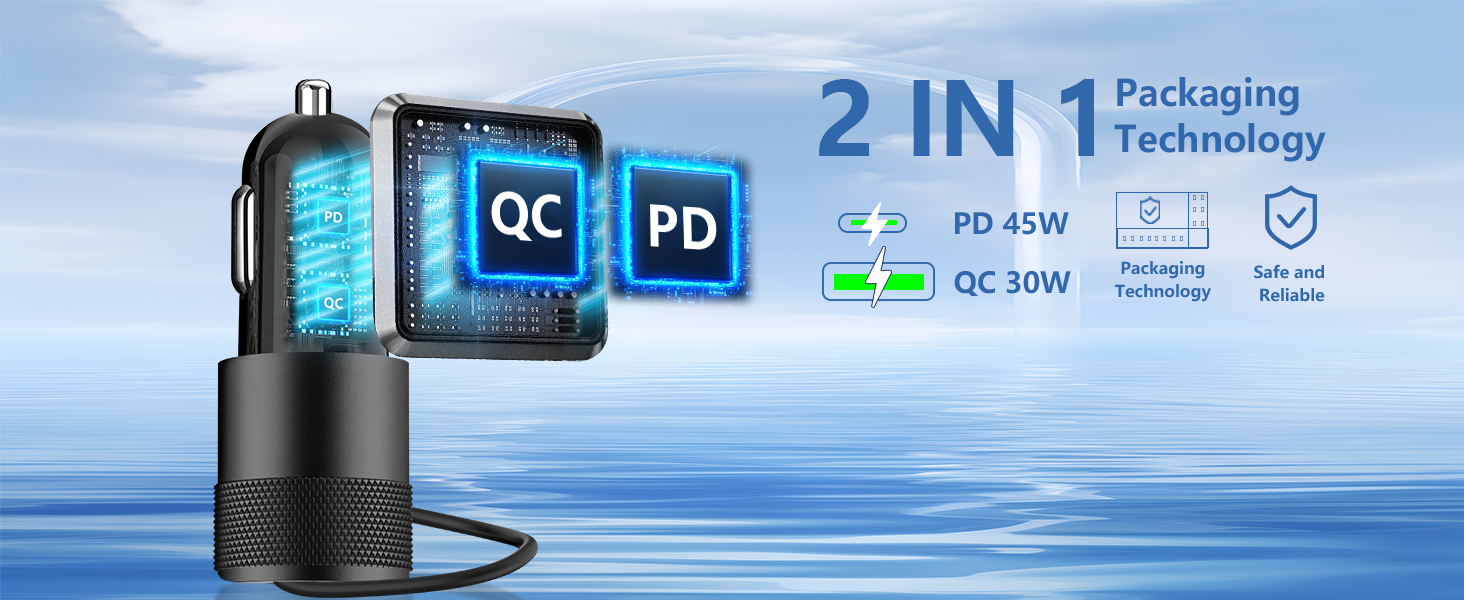 Apple MFi Certified 75W USB C PD&amp;QC Car Power Cigarette Lighter iPhone 16 Car Charger Fast Charging