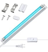 Qualirey 1 Pack UV Lamp Ozone Free, 253.7nm Wavelength UVC Germicidal Lamp 110V with ON/Off Switc...