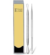 EFAH Care 2Pcs Stainless Steel Pimple Extractor Acne Treatment Tool Surgical Blemish Grade Blackh...