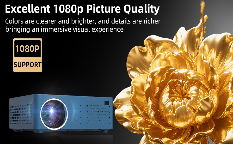 projector;mini projector;portable projector;projector with wifi and bluetooth;projector for bedroom