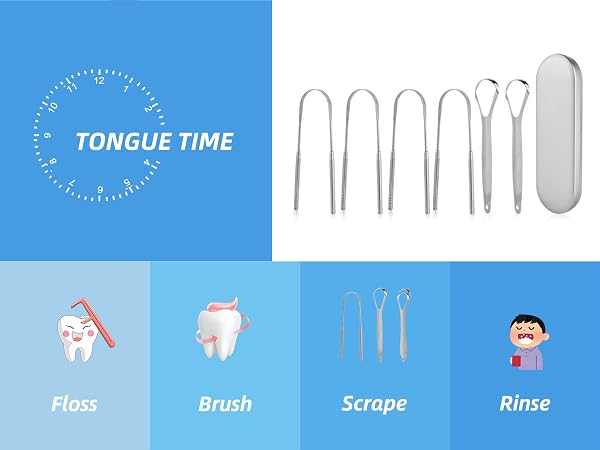 Aussumy 6 Pack Tongue Cleaners