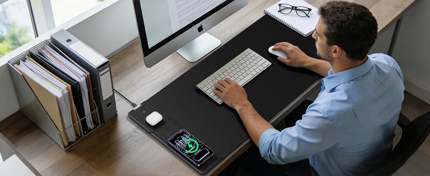 wireless charger desk pad