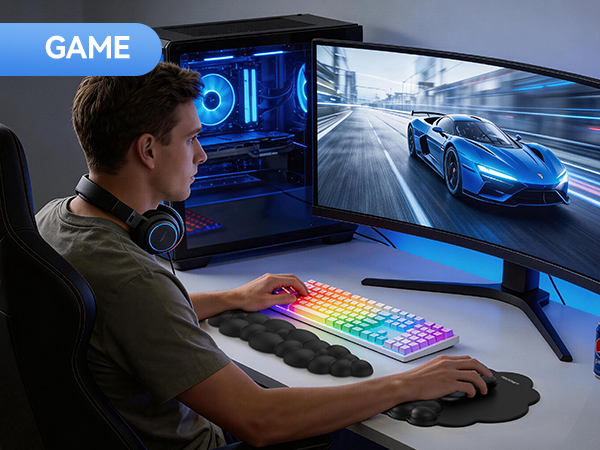 Cloud Wrist Rest &amp; Ergonomic Mouse Pad